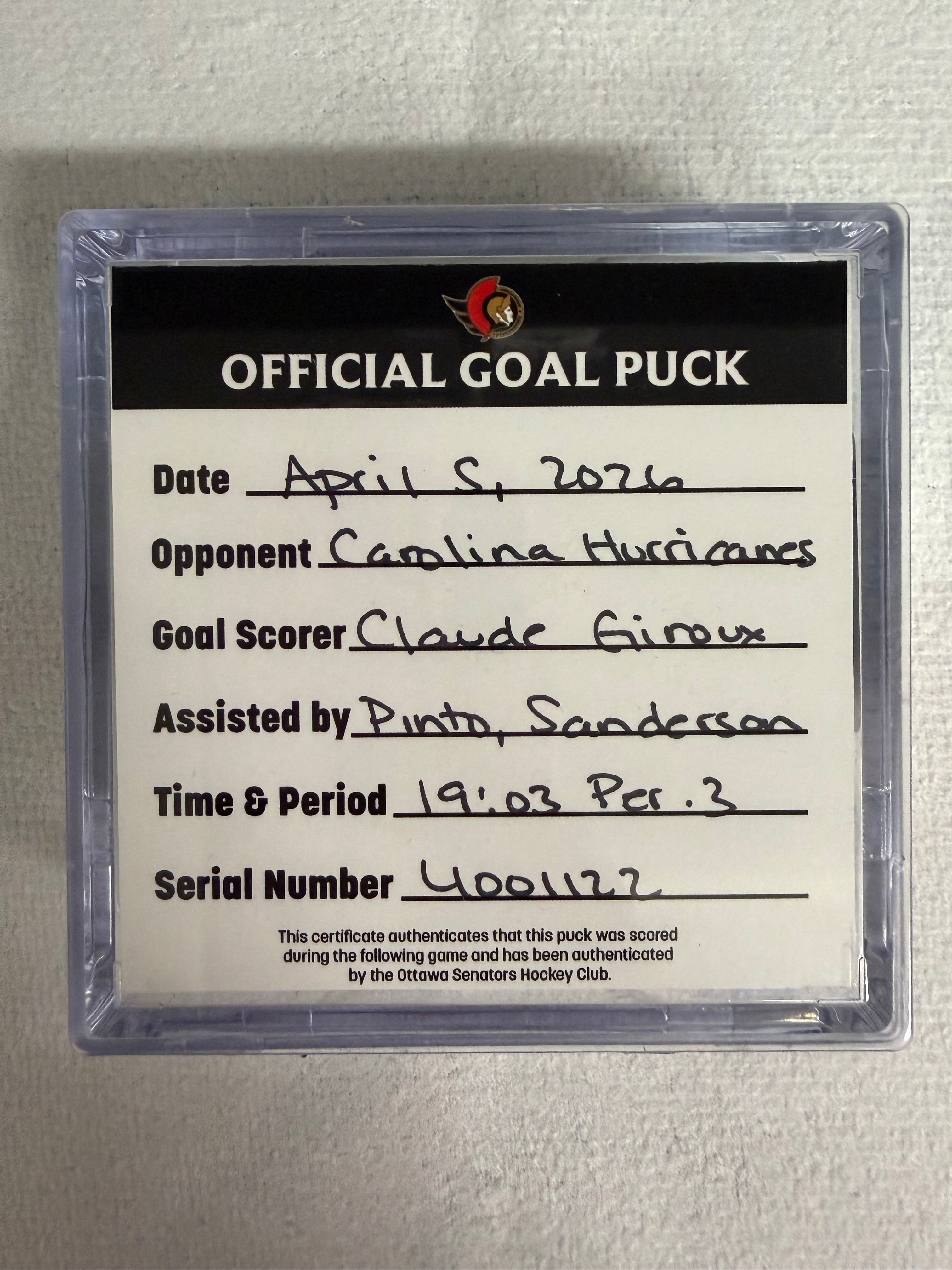 Apr 5 Claude Giroux