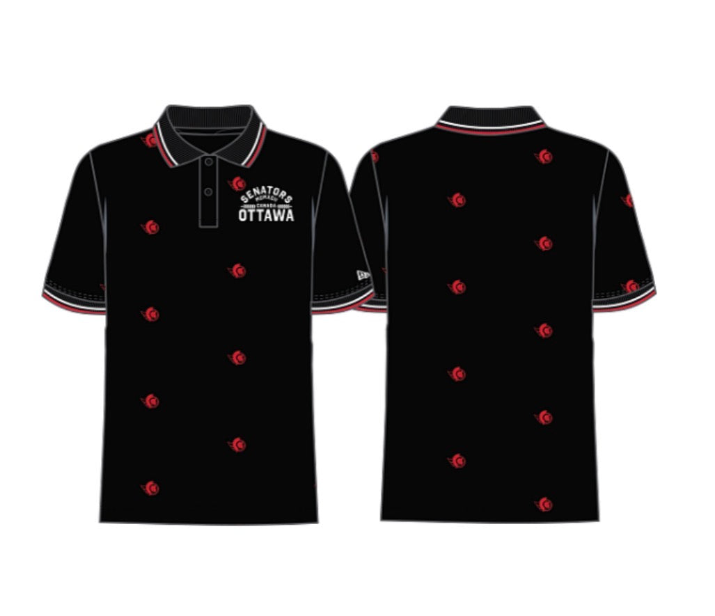 OTTAWA SENATORS ALL OVER LOGO POLO