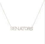 OTTAWA SENATORS SILVER PAVE NECKLACE