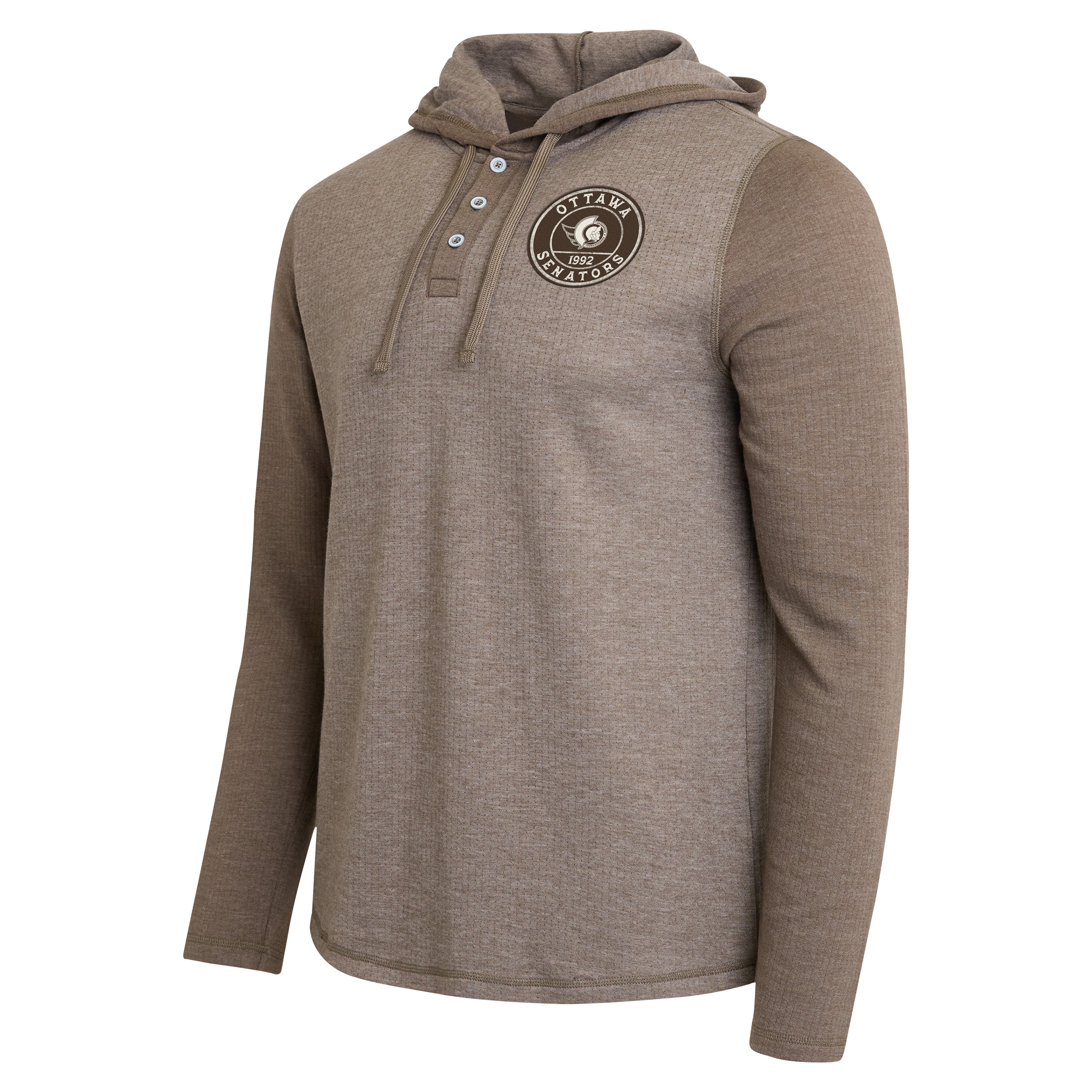 OTTAWA SENATORS KNIT HENLEY PULLOVER HOODIE