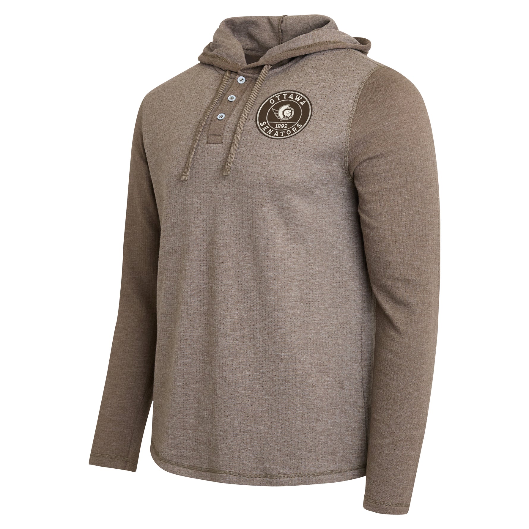 OTTAWA SENATORS KNIT HENLEY PULLOVER HOODIE