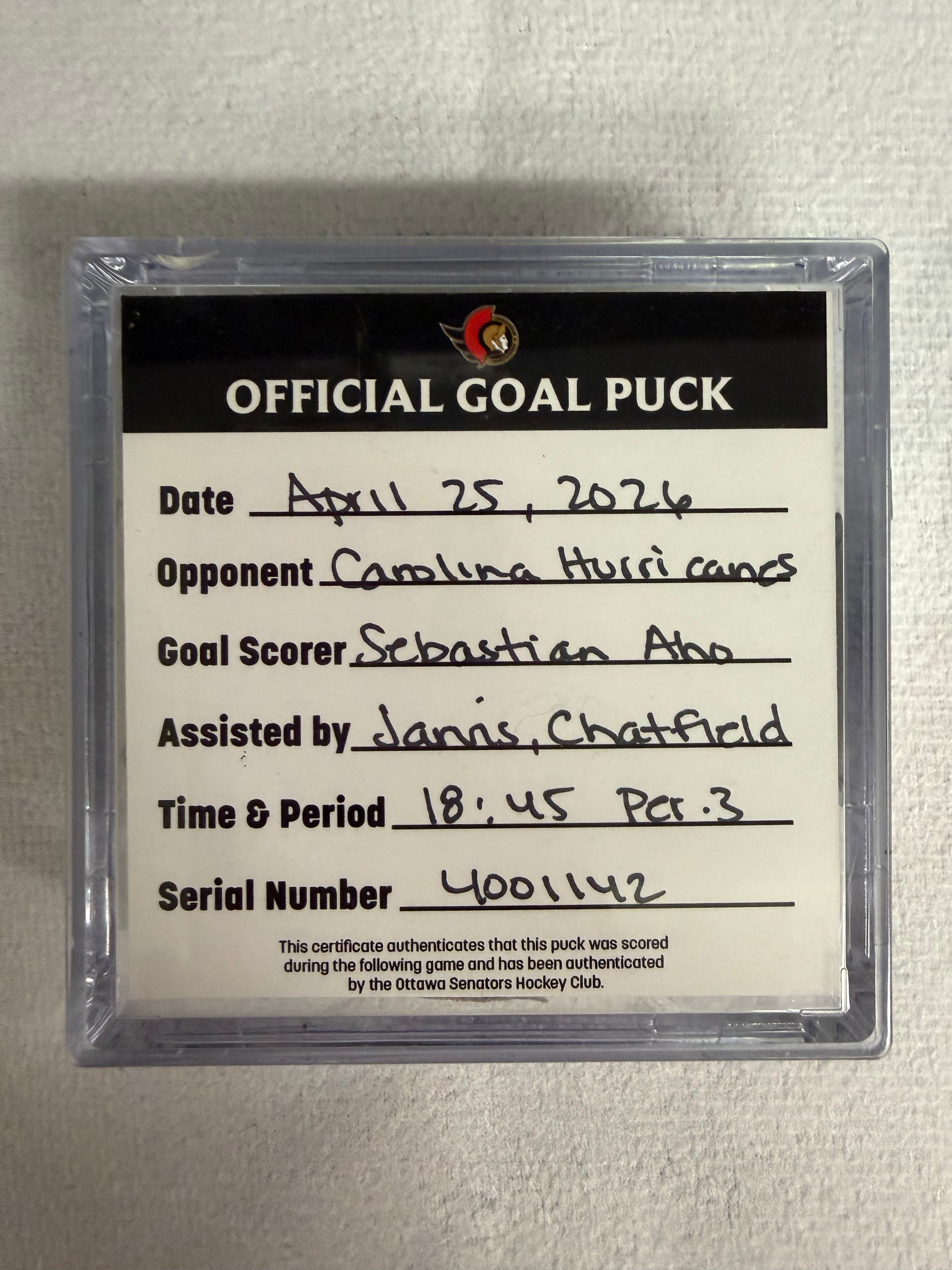 PLAYOFFS Apr 25 Sebastian Aho