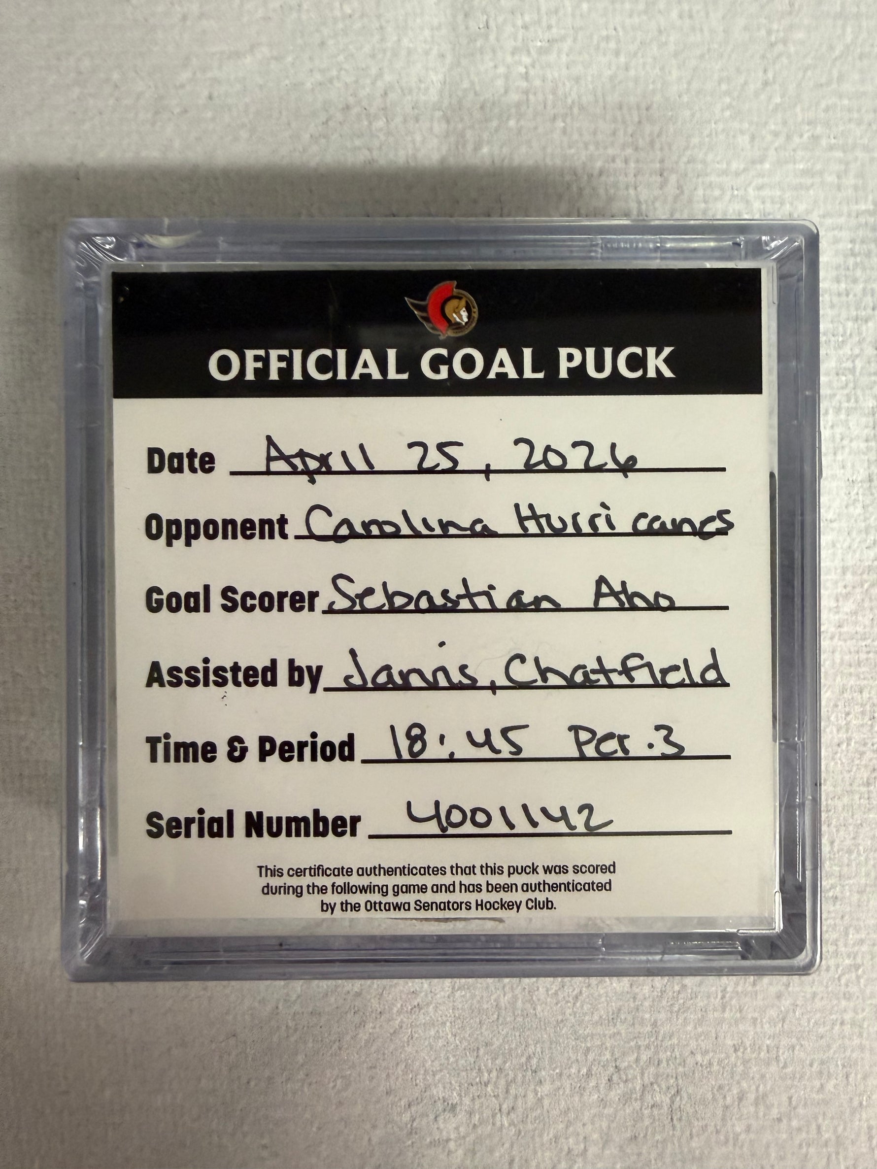 PLAYOFFS Apr 25 Sebastian Aho