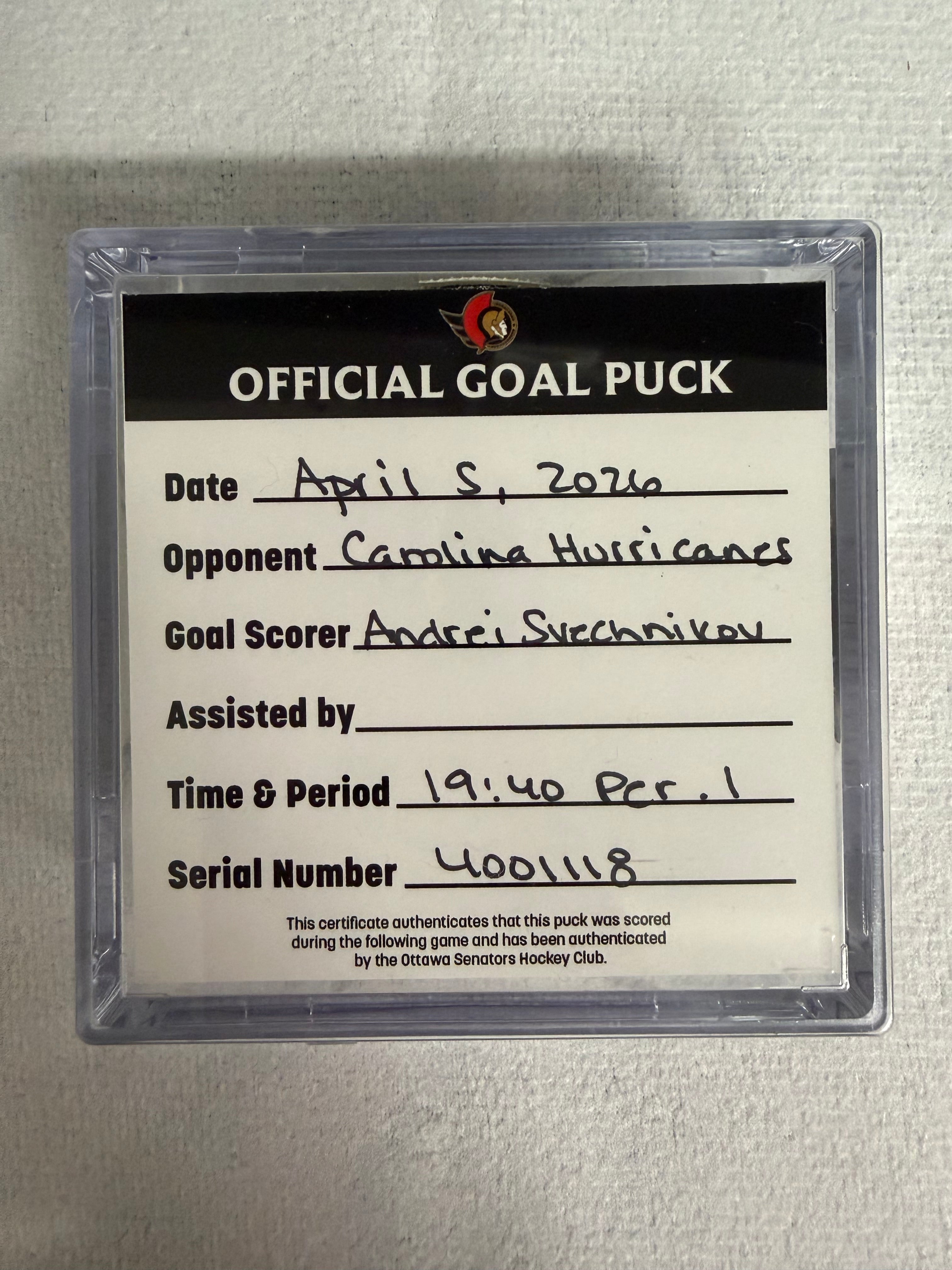 Apr 5 Andrei Svechnikov