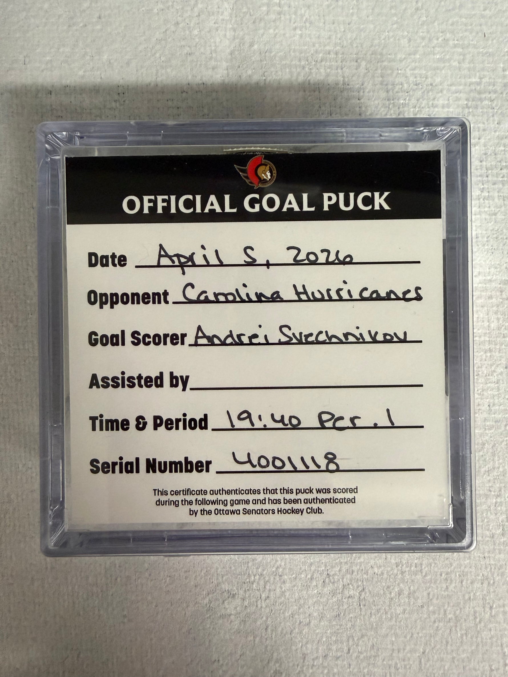 Apr 5 Andrei Svechnikov