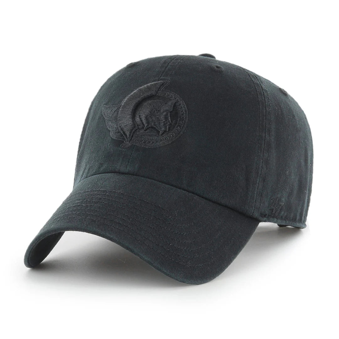 Ottawa Senators Black on Black Clean Up Cap-47 Brand-OttawaTeamShop.ca