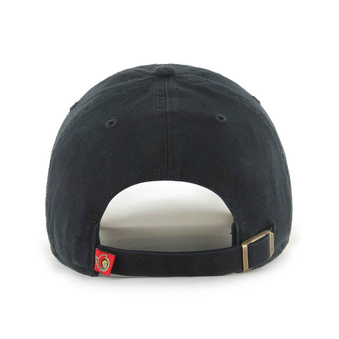 Ottawa Senators Black on Black Clean Up Cap-47 Brand-OttawaTeamShop.ca