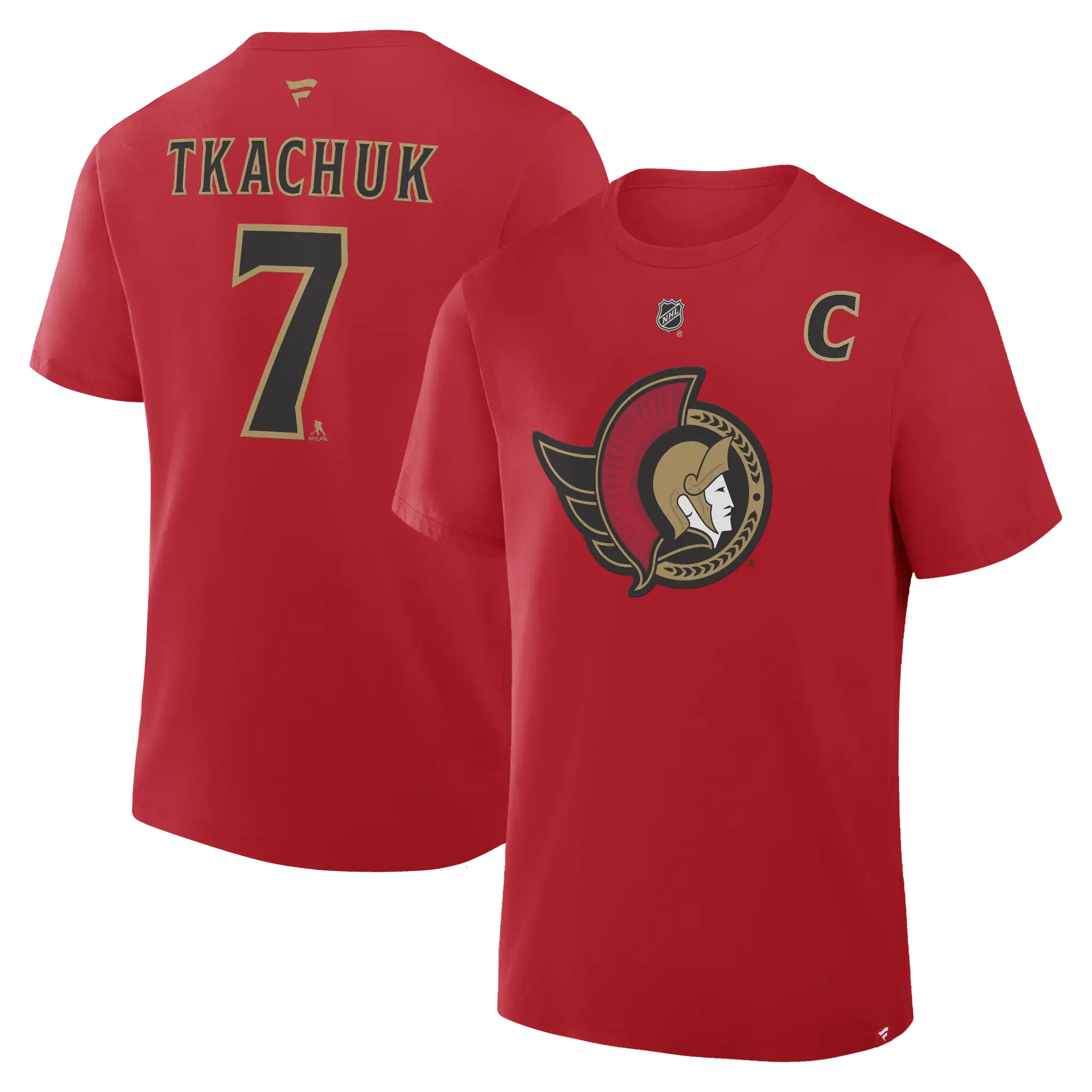 OTTAWA SENATORS ALTERNATE TKACHUK NAME AND NUMBER TEE