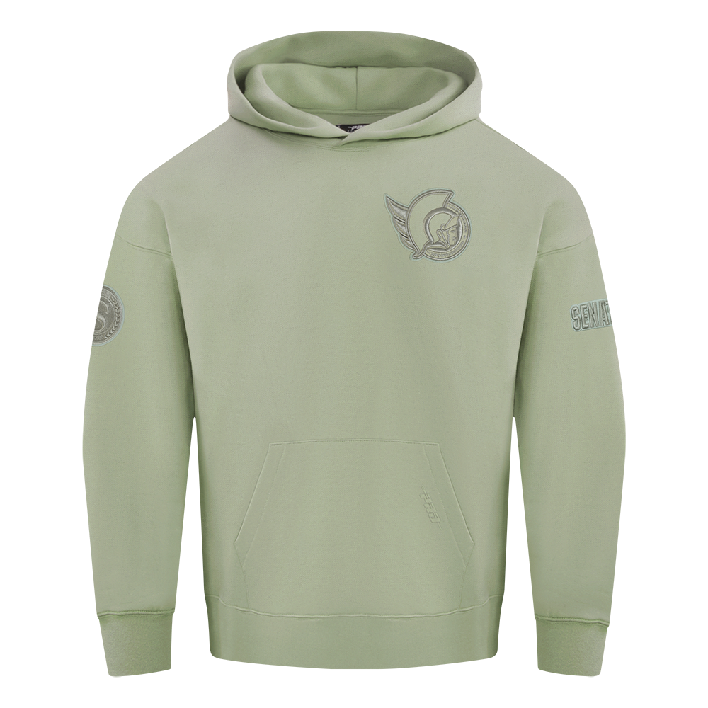 OTTAWA SENATORS NEUTRAL MOSS DROP SHOULDER PULLOVER HOODIE