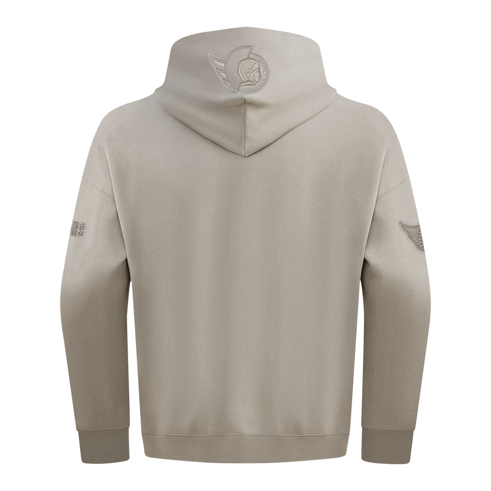 OTTAWA SENATORS NEUTRAL TAUPE DROP SHOULDER PULLOVER HOODIE