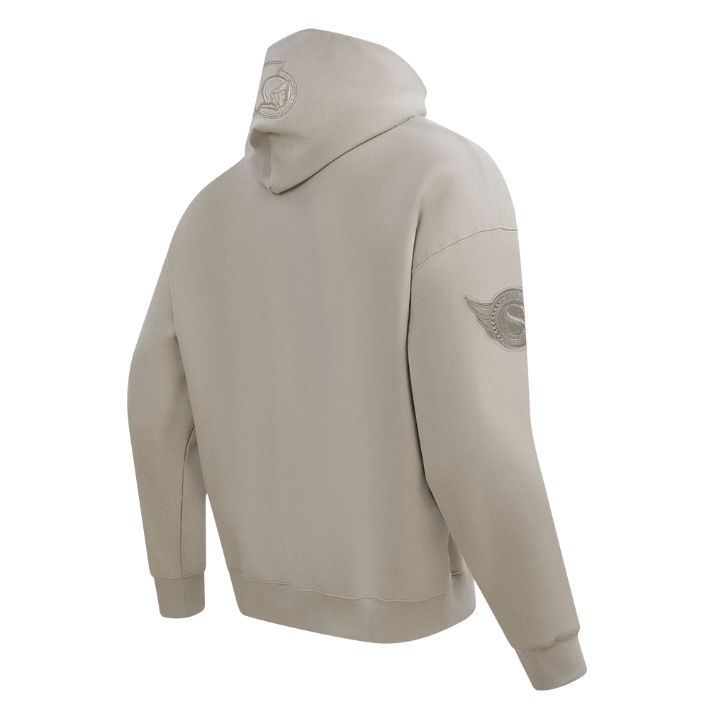 OTTAWA SENATORS NEUTRAL TAUPE DROP SHOULDER PULLOVER HOODIE