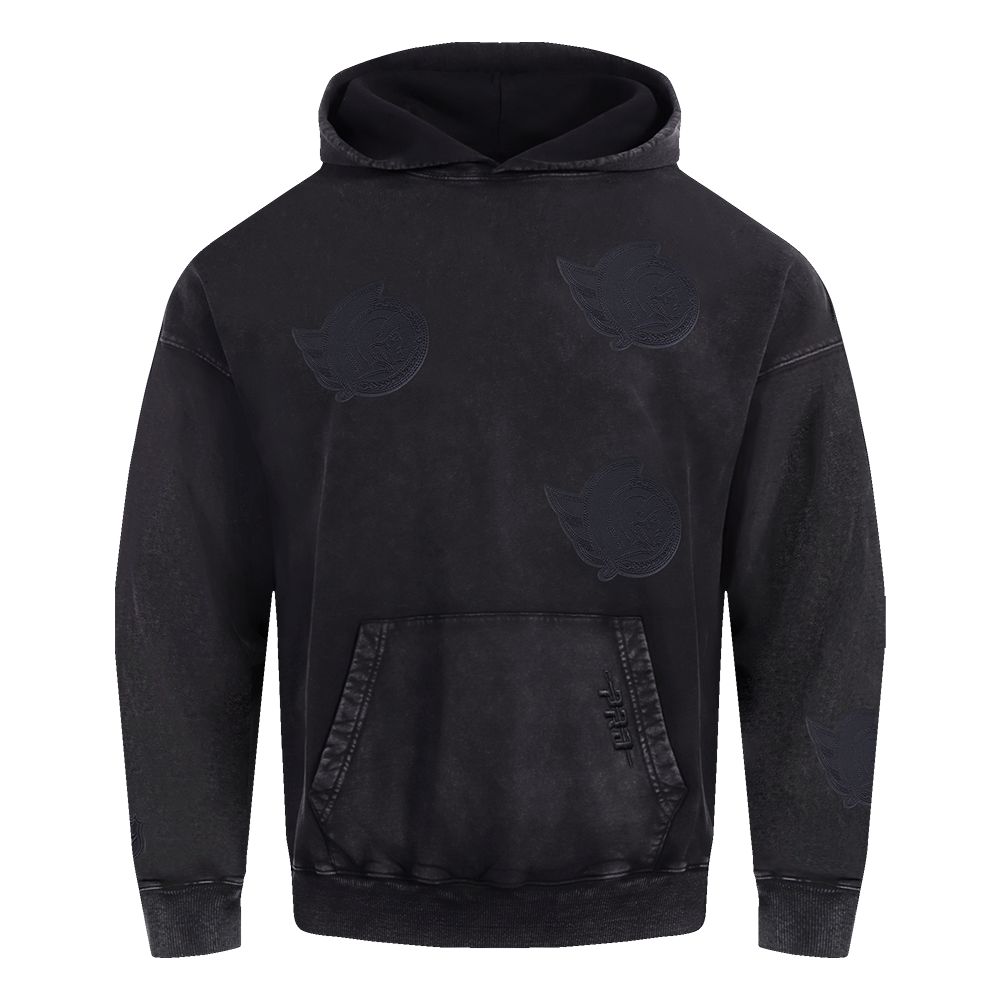 OTTAWA SENATORS WASHED VANGAURD BLACK PULLOVER HOODIE