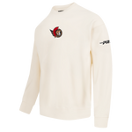 OTTAWA SENATORS CLASSIC ICON PRO DROP SHOULDER WHITE CREWNECK SWEATER
