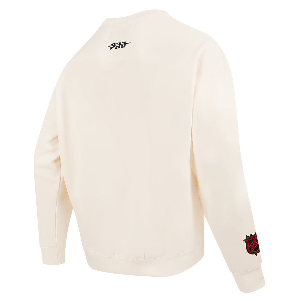 OTTAWA SENATORS CLASSIC ICON PRO DROP SHOULDER WHITE CREWNECK SWEATER