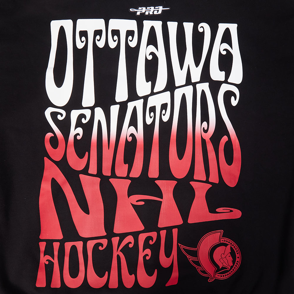 OTTAWA SENATORS WAVY DROP SHOULDER PULLOVER HOODIE