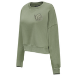 OTTAWA SENATORS WOMEN'S NEUTRAL MOSS FLEECE CREWNECK