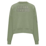 OTTAWA SENATORS WOMEN'S NEUTRAL MOSS FLEECE CREWNECK