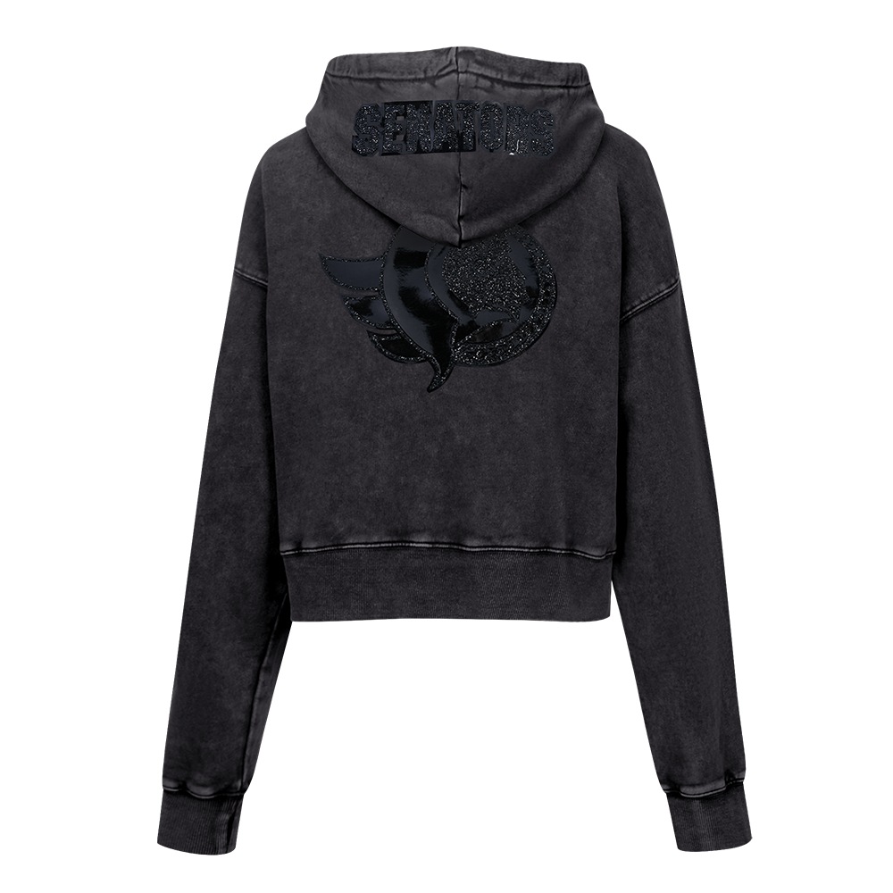 OTTAWA SENATORS WOMEN'S CROPPED WASHED VAGAURD PULLOVER HOODIE