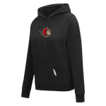 OTTAWA SENATORS WOMEN'S CLASSIC ICON PRO BLACK PULLOVER HOODIE