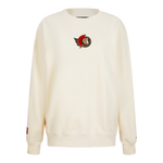 OTTAWA SENATORS WOMEN'S CLASSIC ICON PRO WHITE CREWNECK SWEATER