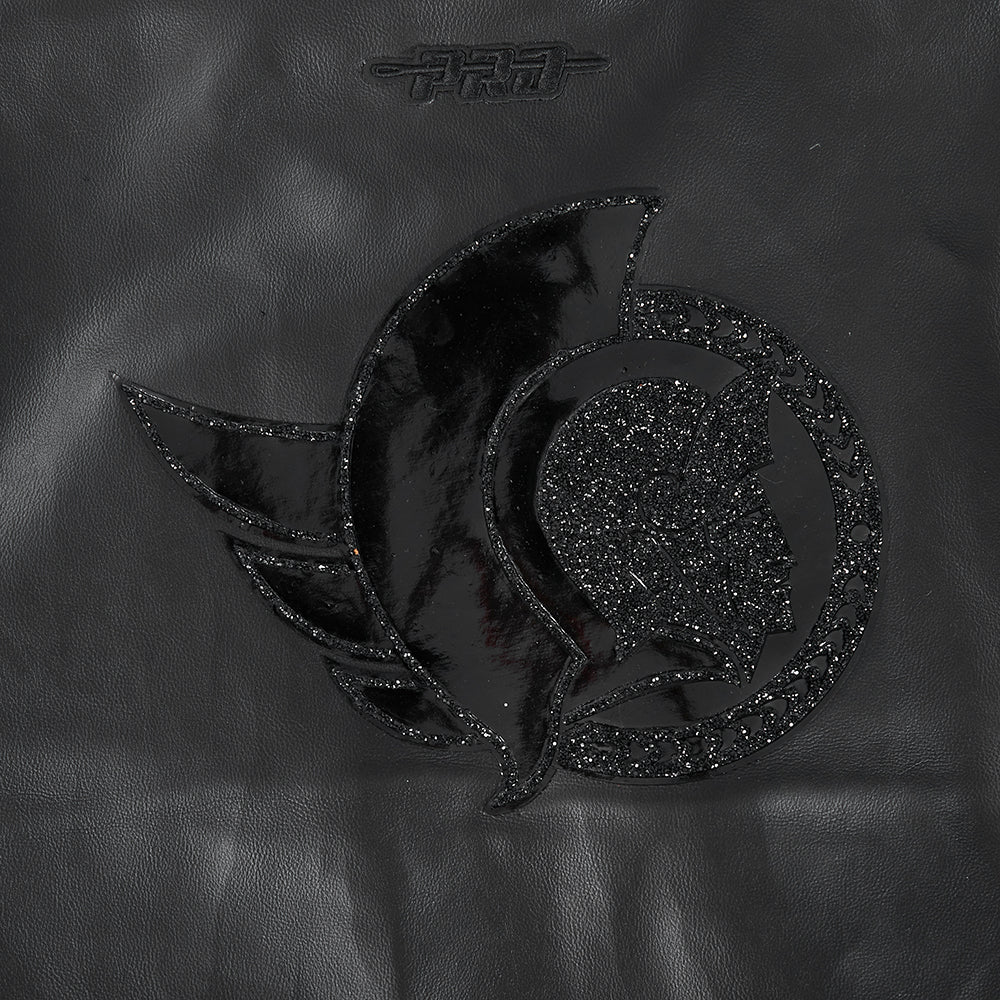 OTTAWA SENATORS WOMEN'S WASHED VAGAURD CROPPED VARISTY JACKET