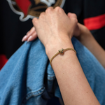 OTTAWA SENATORS GOLD SLIDER HEART CHAIN BRACELET