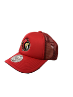 Youth Evergreen Red Trucker Cap-Mitchell & Ness-OttawaTeamShop.ca