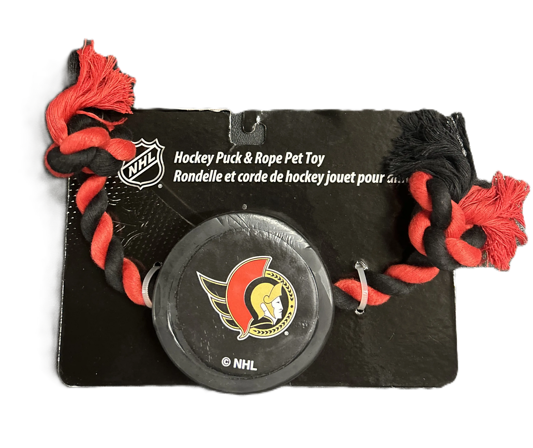 SENATORS HOCKEY PUCK DOG TOY