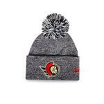 OTTAWA SENATORS BLACK MARBLED POM KNIT TOQUE-New Era-OttawaTeamShop.ca