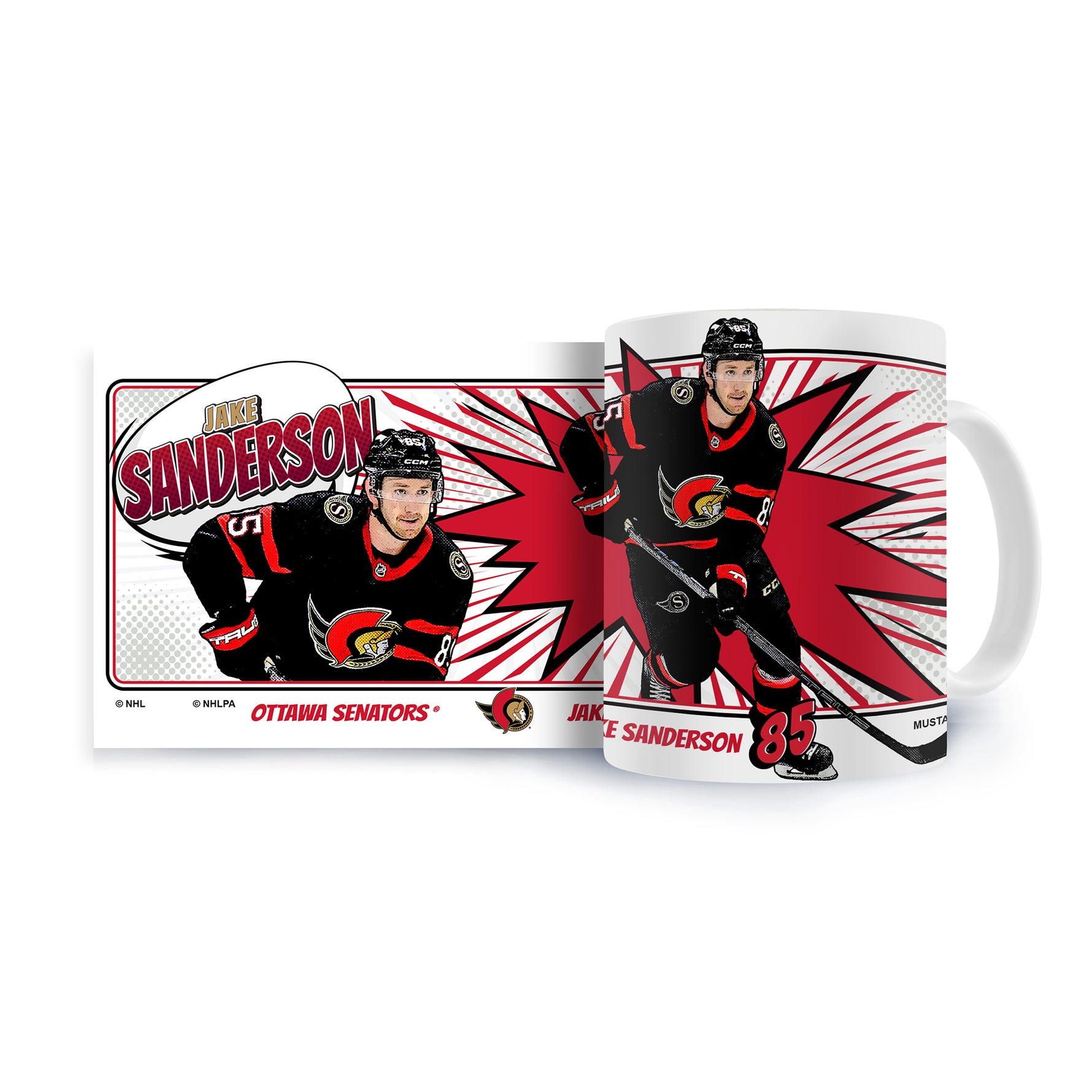 OTTAWA SENATORS KABOOM SANDERSON PLAYER MUG