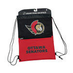 OTTAWA SENATORS SPLIT COLOUR DRAWSTRING BACKPACK