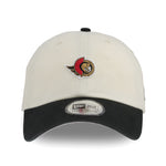 OTTAWA SENATORS CREAM & BLACK MICRO LOGO ADJUSTABLE CAP
