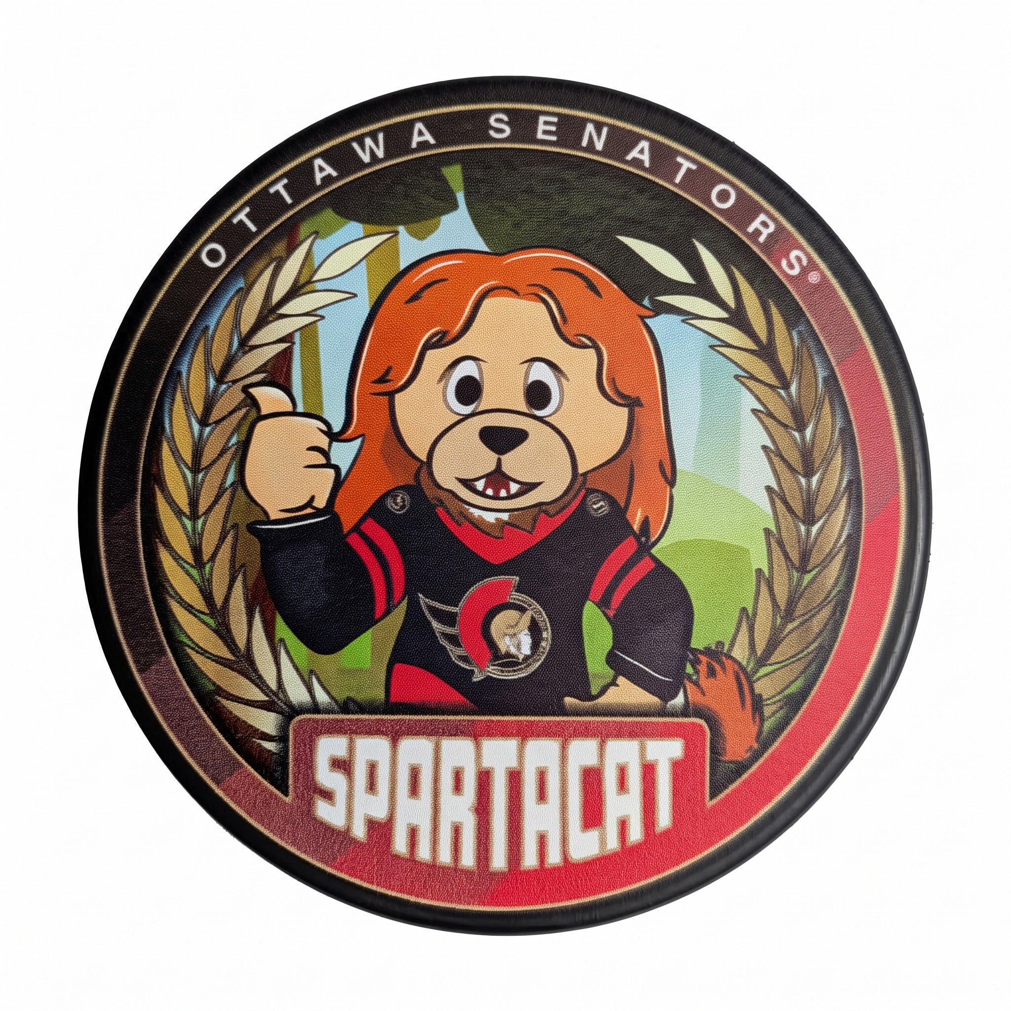 OTTAWA SENATORS SPARTY SOUVENIR PUCK