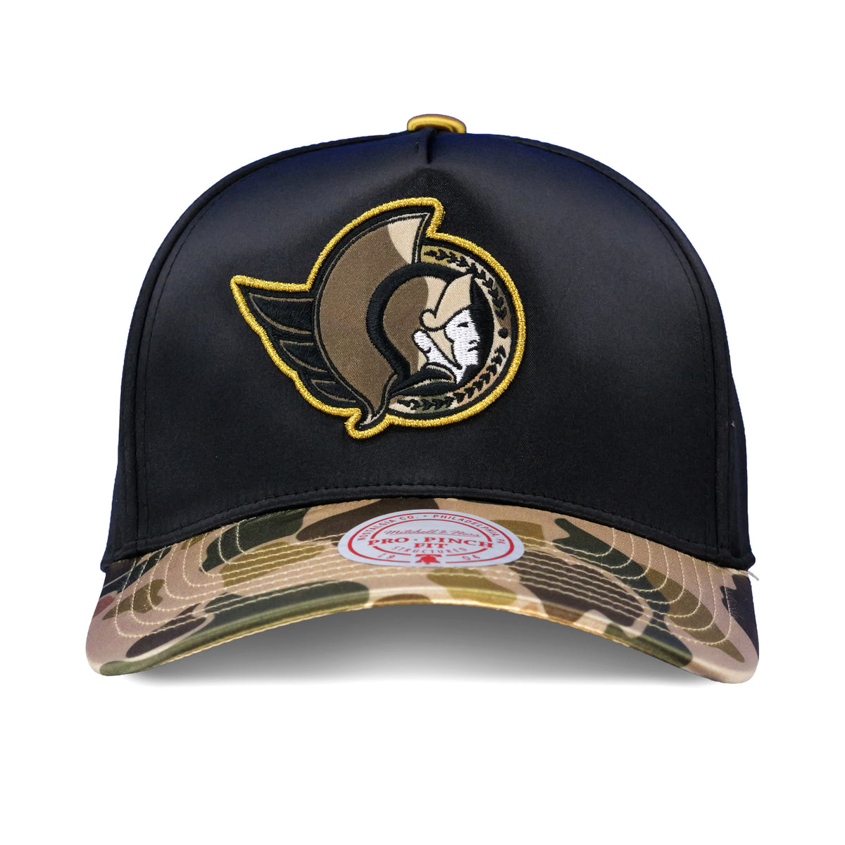 OTTAWA SENATORS TROPHY SATIN CAMO A FRAME ADJUSTABLE CAP