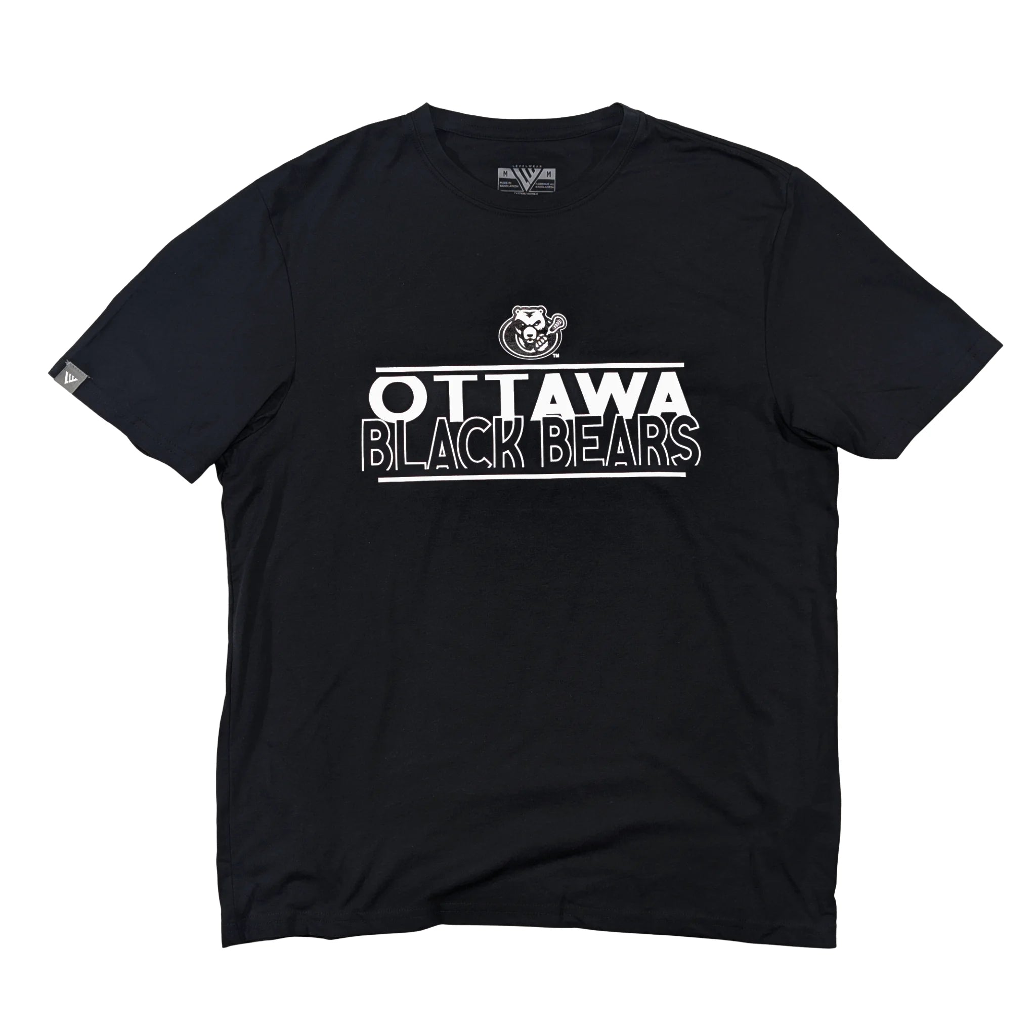 OTTAWA BLACK BEARS RICHMOND BLACK AND WHITE TEE