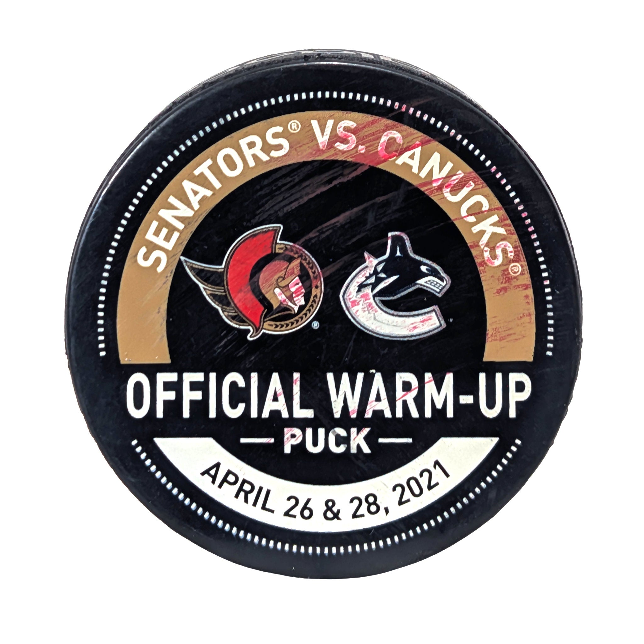 OTTAWA SENATORS 2021 WARM UP PUCK- VS VANCOUVER