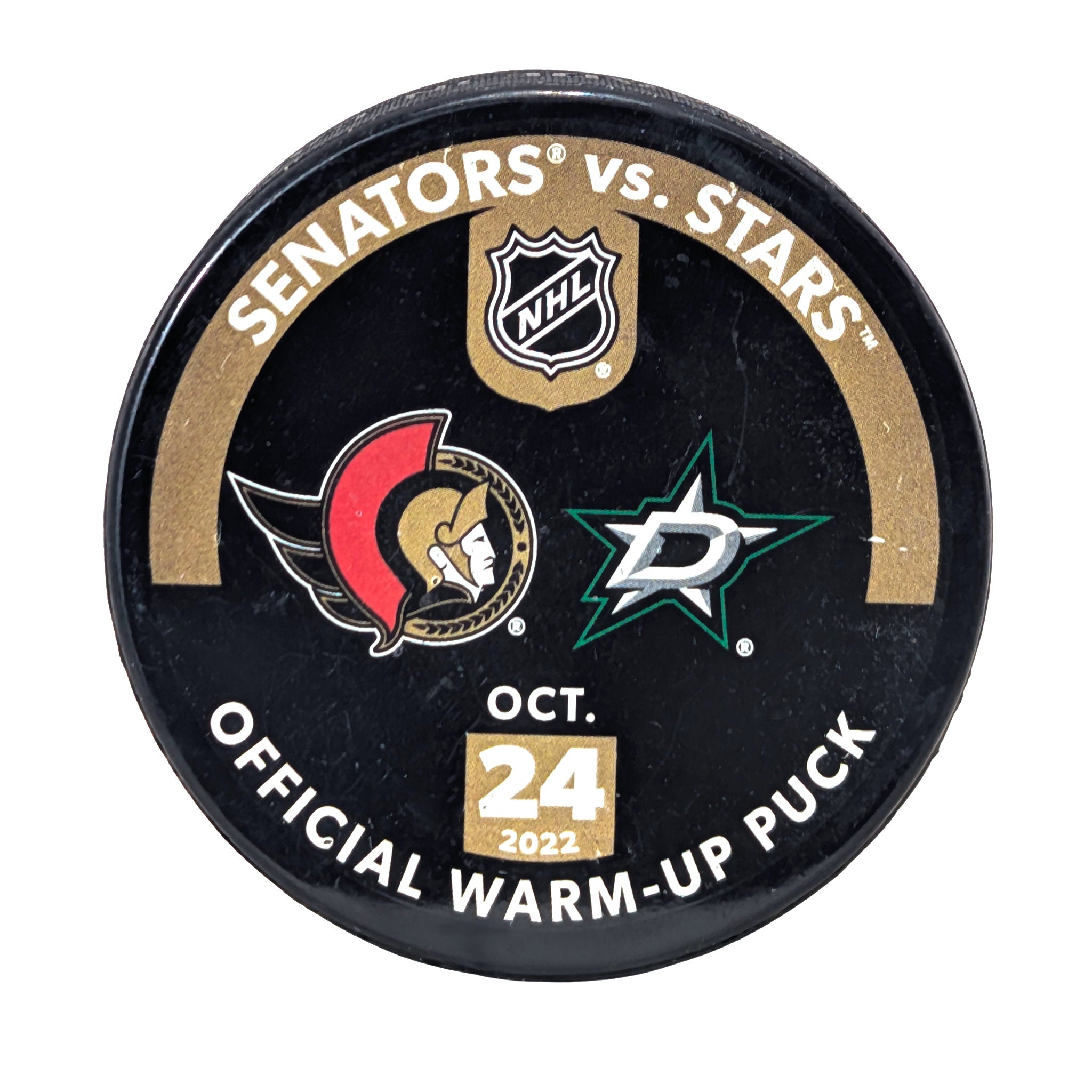 OTTAWA SENATORS 2022 WARM UP PUCK - VS DALLAS