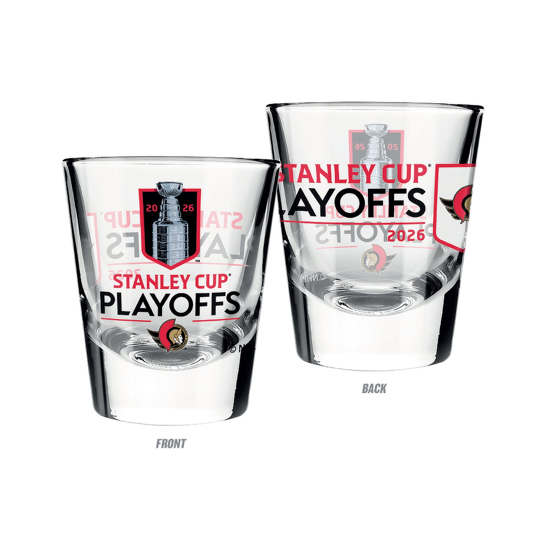 OTTAWA SENATORS 2026 STANLEY CUP PLAYOFFS 2OZ SHOT GLASS