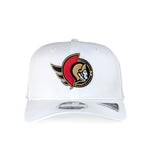 OTTAWA SENATORS 9SEVENTY STRETCH SNAPBACK WHITE FULL COLOUR LOGO CAP