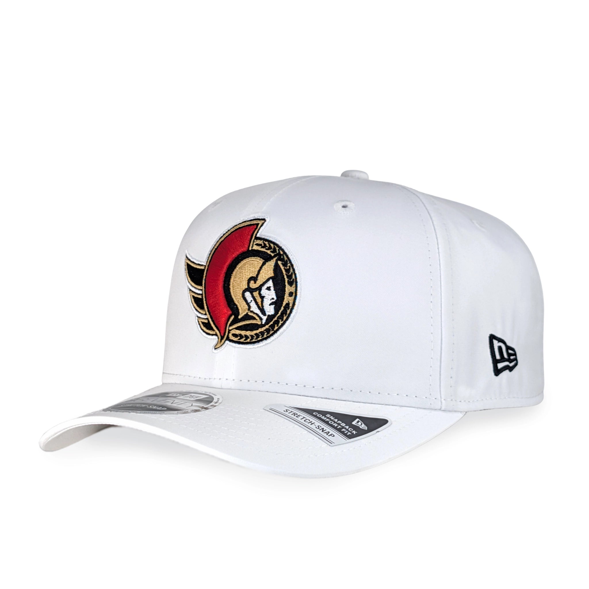 OTTAWA SENATORS 9SEVENTY STRETCH SNAPBACK WHITE FULL COLOUR LOGO CAP
