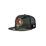OTTAWA SENATORS 9FIFTY YOUTH CAMO ADJUSTABLE FLATBRIM CAP