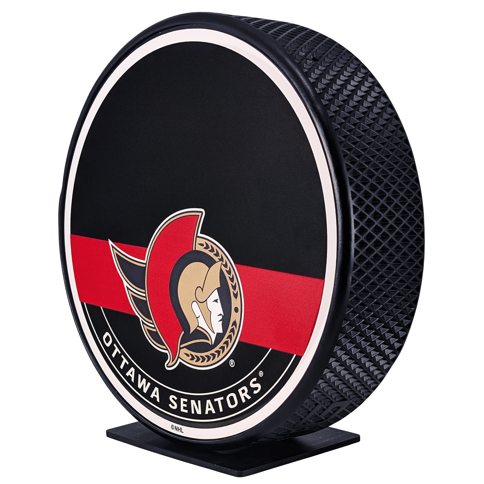 OTTAWA SENATORS AUTOGRAPH STRIPE MEGA PUCK