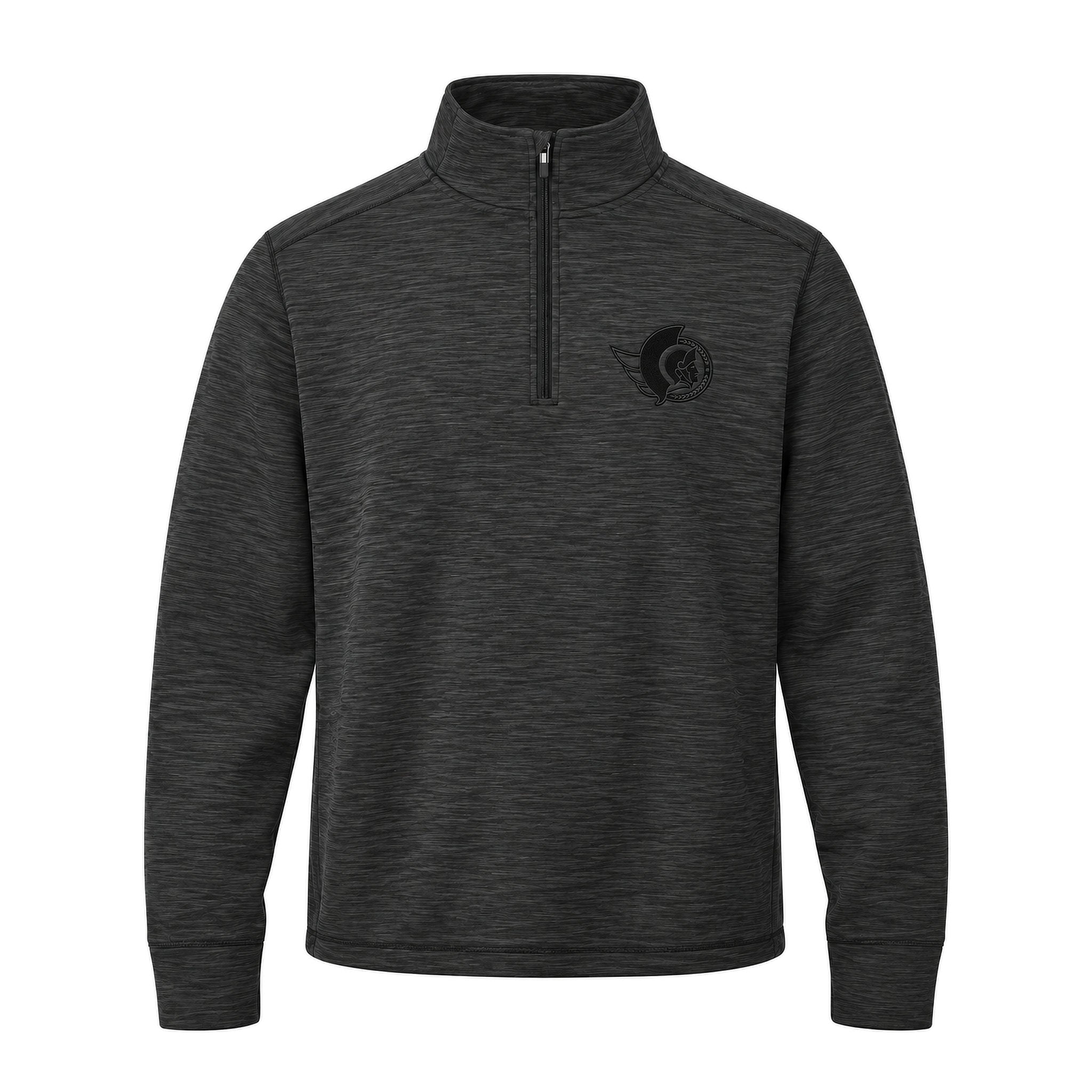 OTTAWA SENATORS BLACK 1/4 ZIP SWEATER