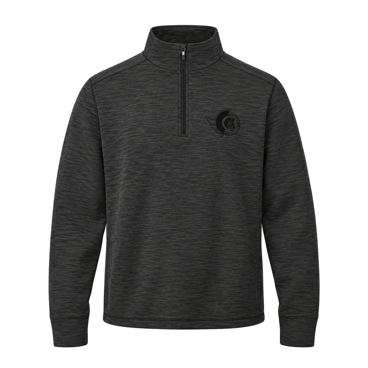 OTTAWA SENATORS BLACK 1/4 ZIP SWEATER