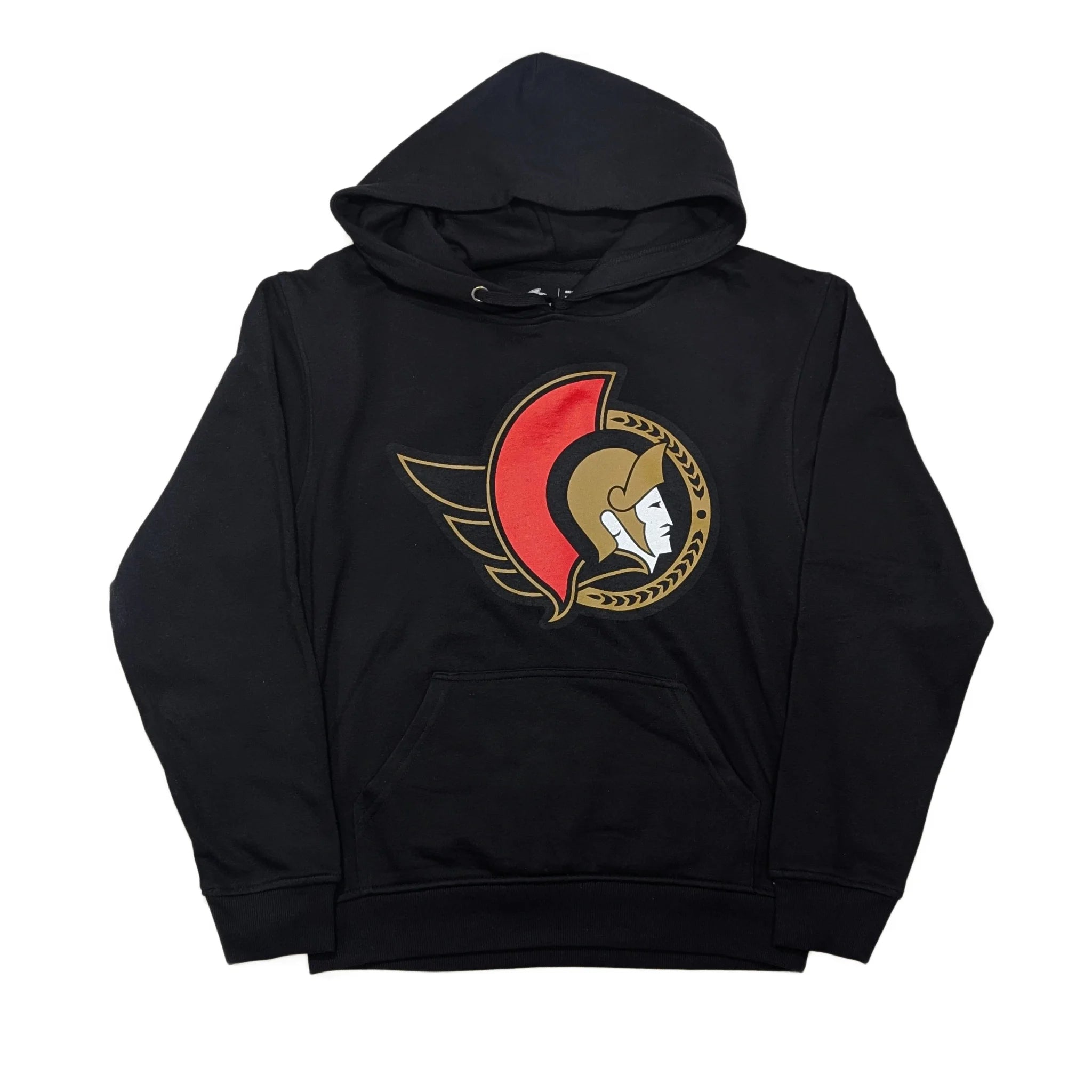 Black pullover hoodie sweater with a Ottawa Senators logo 