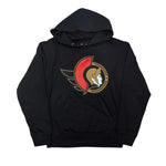 Black pullover hoodie sweater with a Ottawa Senators logo 