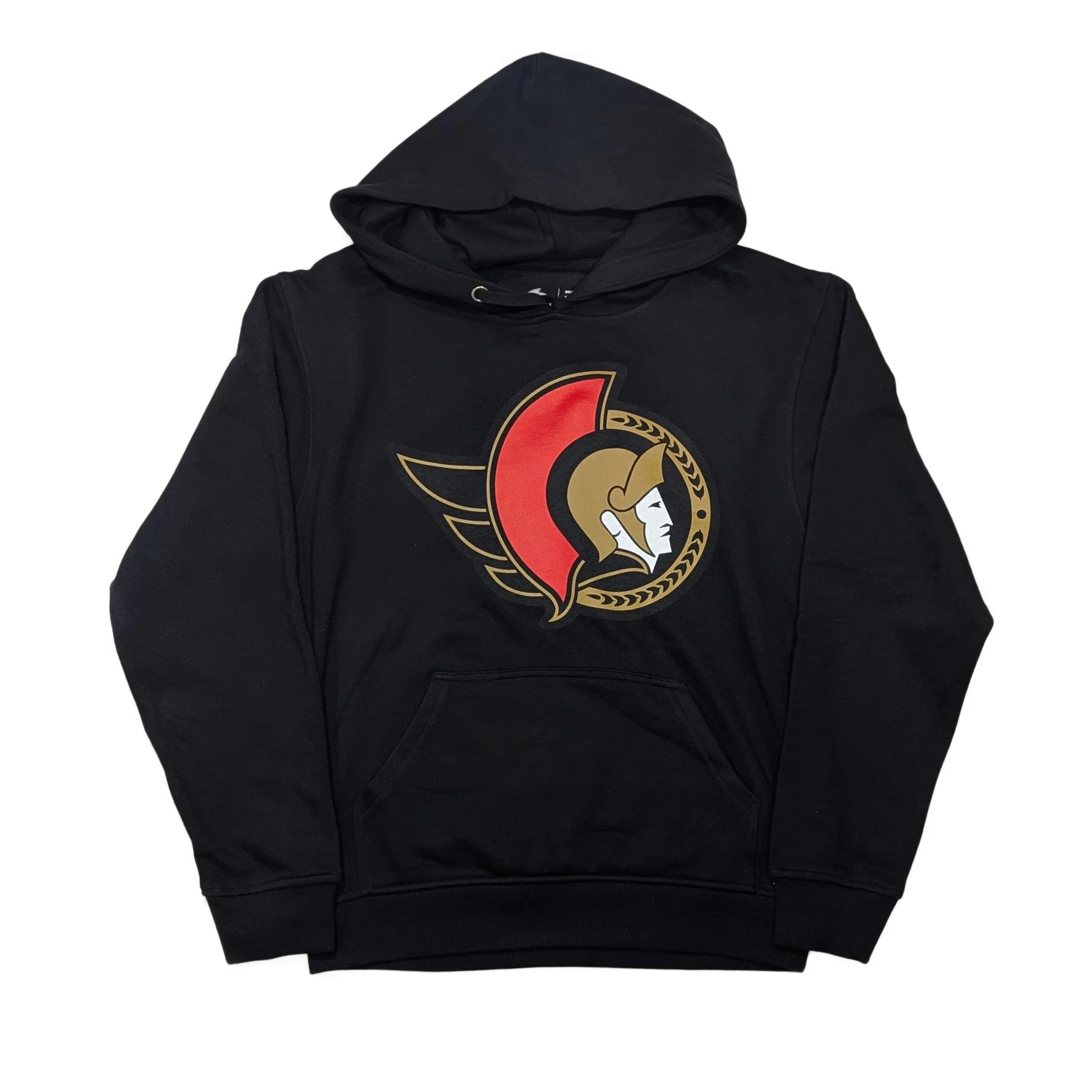 Black pullover hoodie sweater with a Ottawa Senators logo 