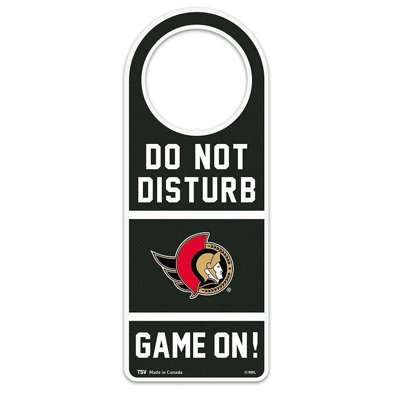 OTTAWA SENATORS DO NOT DISTURB DOOR HANGER