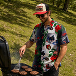 OTTAWA SENATORS FLORAL MESH BUTTON UP SHIRT