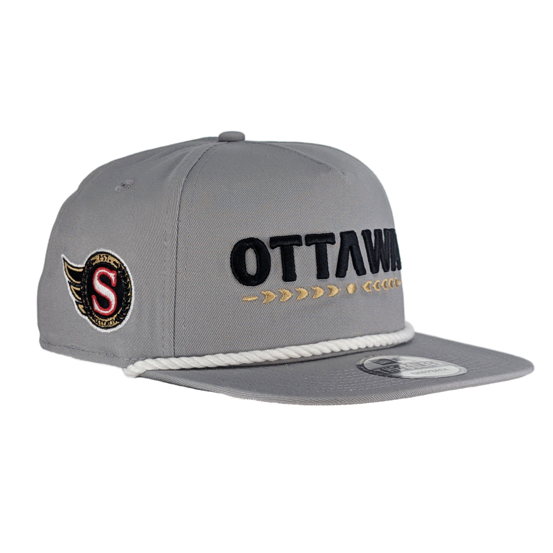 OTTAWA SENATORS ALTERNATE LOGO GREY GOLFER FLATBRIM ADJUSTABLE CAP